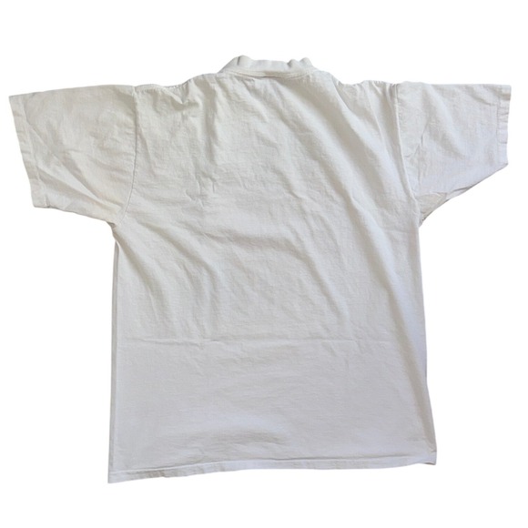 Vintage Oneita Power T Shirt Men Large White 1995 Blessing of the Cars Rat Fink - Picture 8 of 8